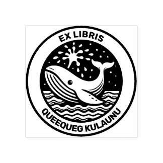 Sello De Caucho Ex Libris - Ballena Blanca