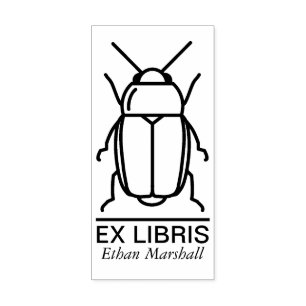 Sello De Caucho Ex Libris - Beetle/Bug v1
