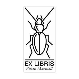 Sello De Caucho Ex Libris - Beetle/Bug v2