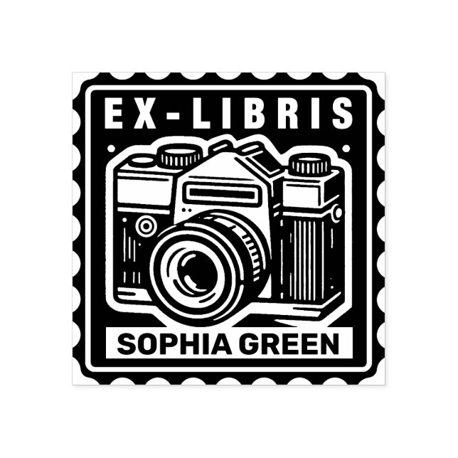 Sello De Caucho Ex Libris - Cámara de época (Impresión)