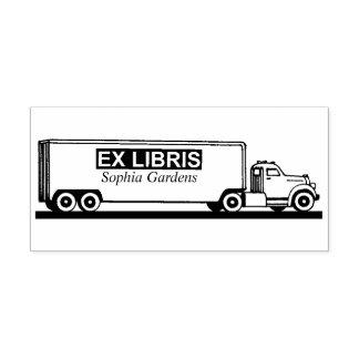 Sello De Caucho Ex Libris - Camión