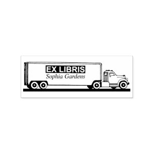 Sello De Caucho Ex Libris - Camión