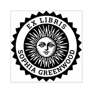 Sello De Caucho Ex Libris - Cara de Sol