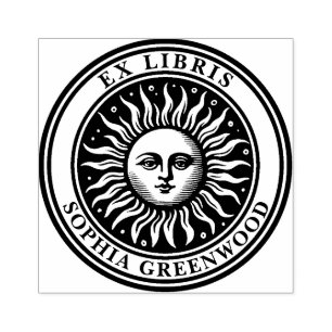 Sello De Caucho Ex Libris - Cara solar 2