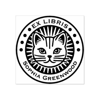 Sello De Caucho Ex Libris - Cat