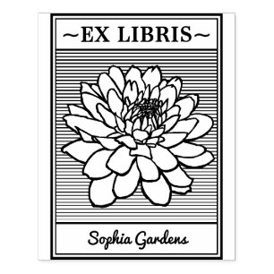 Sello De Caucho Ex Libris - Chrysanthemum