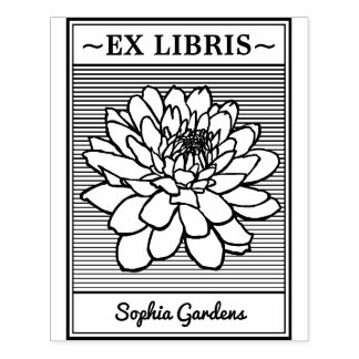 Sello De Caucho Ex Libris - Chrysanthemum
