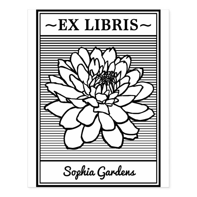Sello De Caucho Ex Libris - Chrysanthemum (Impresión)