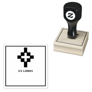 Sello De Caucho Ex libris con cruz