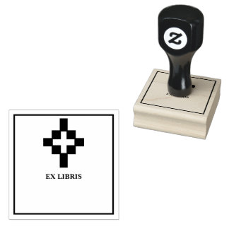 Sello De Caucho Ex libris con cruz