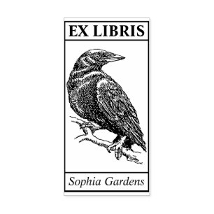 Sello De Caucho Ex Libris - Crow