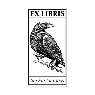 Sello De Caucho Ex Libris - Crow