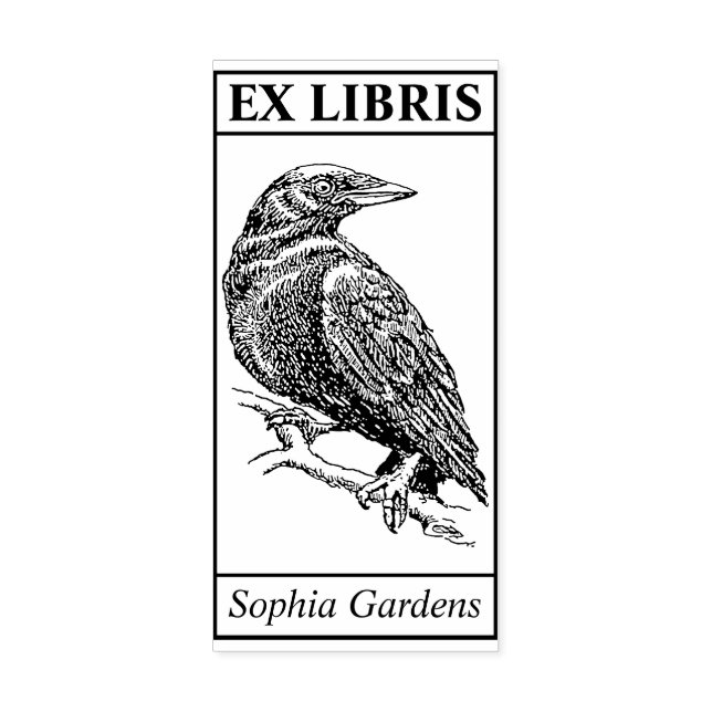 Sello De Caucho Ex Libris - Crow (Impresión)