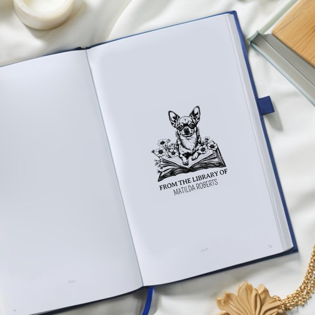 Sello De Caucho Ex libris de Chihuahua personalizado (Subido por el creador)