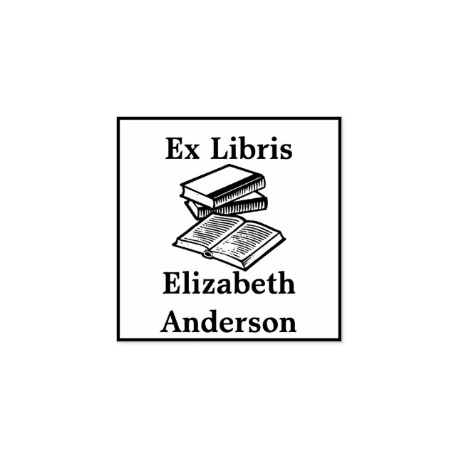 Sello De Caucho Ex Libris (De la Biblioteca de) Bookplate (Impresión)