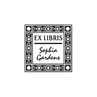Sello De Caucho Ex Libris Decorativo