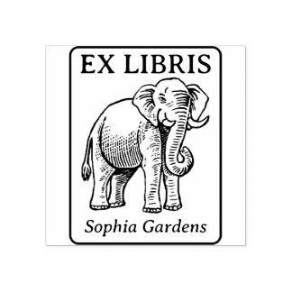Sello De Caucho Ex Libris - Elefante Indio
