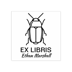 Sello De Caucho Ex Libris - Escarabajo/Bug