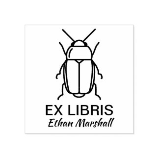 Sello De Caucho Ex Libris - Escarabajo/Bug