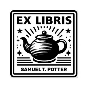 Sello De Caucho Ex Libris - Fiesta del té