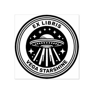 Sello De Caucho Ex Libris - Flying Saucer