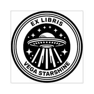 Sello De Caucho Ex Libris - Flying Saucer