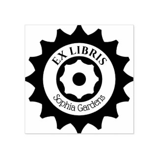 Sello De Caucho Ex Libris Gears