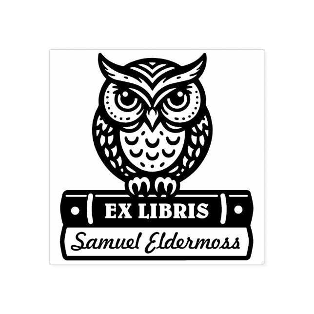 Sello De Caucho Ex Libris - Guardián de los Libros (Impresión)