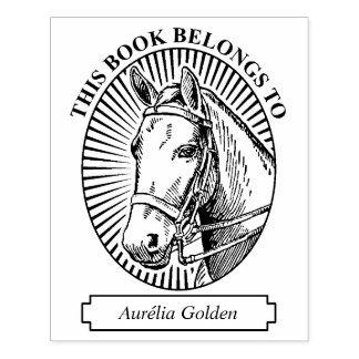 Sello De Caucho Ex Libris - Hermoso Caballo