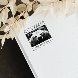 Sello De Caucho Ex Libris, libro de oso salvaje