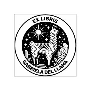 Sello De Caucho Ex Libris - Llama