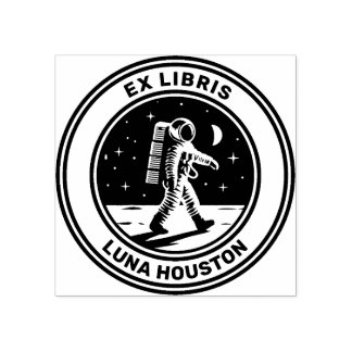 Sello De Caucho Ex Libris - Moon Walk