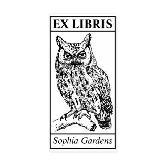 Sello De Caucho Ex Libris - Owl