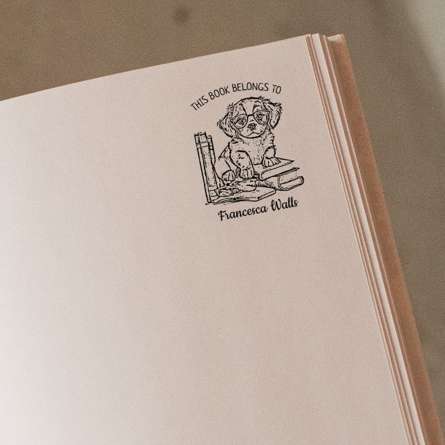 Sello De Caucho Ex libris personalizado de cachorro Labrador (Subido por el creador)