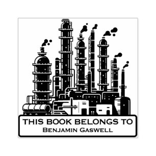 Sello De Caucho Ex Libris - Refinería petrolera