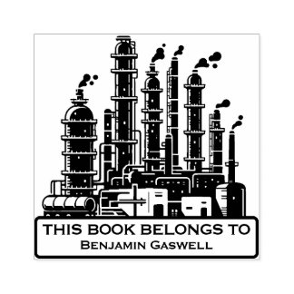 Sello De Caucho Ex Libris - Refinería petrolera