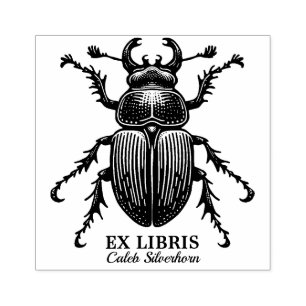 Sello De Caucho Ex Libris - Stag Beetle