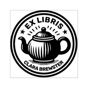 Sello De Caucho Ex Libris - Tea Pot