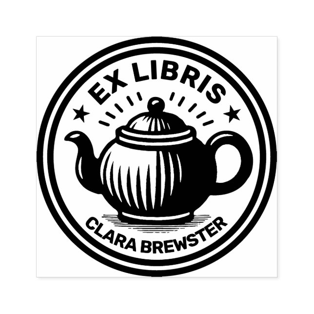 Sello De Caucho Ex Libris - Tea Pot (Impresión)