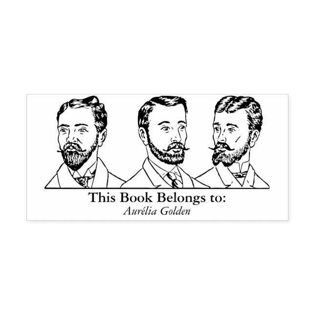 Sello De Caucho Ex Libris - Three Man v5 (Impresión)