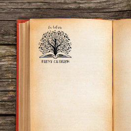 Sello De Caucho Ex Libris Tree Este Libro Pertenece A Nombre Perso