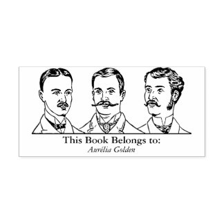 Sello De Caucho Ex Libris - Tres hombres v1