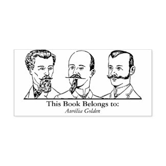 Sello De Caucho Ex Libris - Tres hombres v2