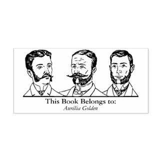 Sello De Caucho Ex Libris - Tres hombres v3