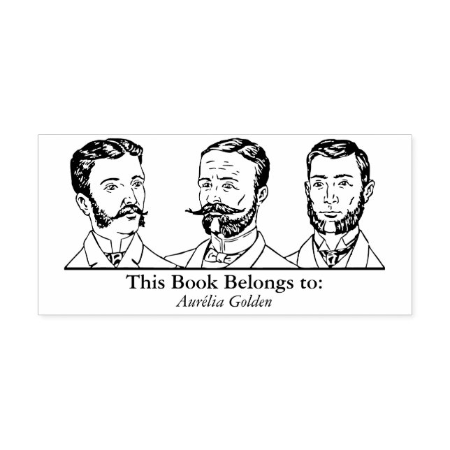 Sello De Caucho Ex Libris - Tres hombres v3 (Impresión)