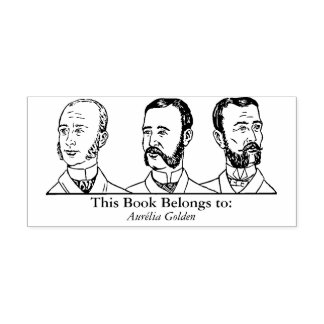 Sello De Caucho Ex Libris - Tres hombres v4