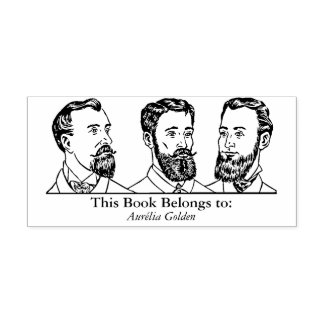 Sello De Caucho Ex Libris - Tres hombres v6