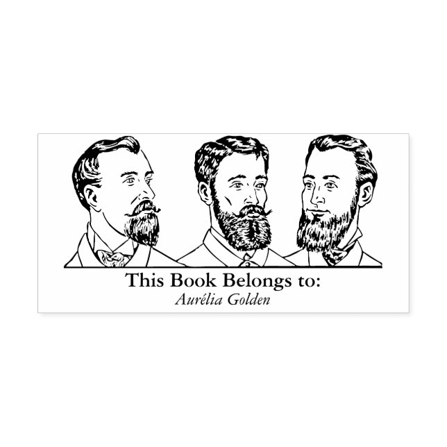 Sello De Caucho Ex Libris - Tres hombres v6 (Impresión)