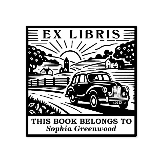 Sello De Caucho Ex Libris - Unidad de campo (Impresión)