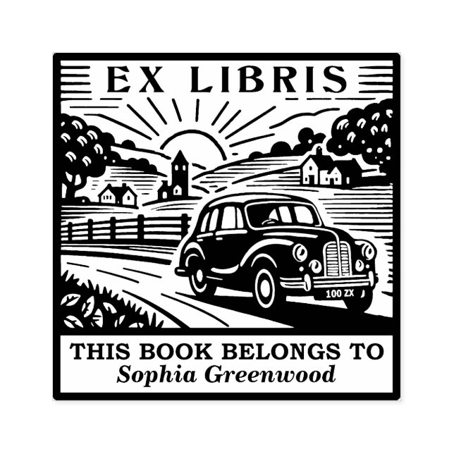 Sello De Caucho Ex Libris - Unidad de campo (Impresión)